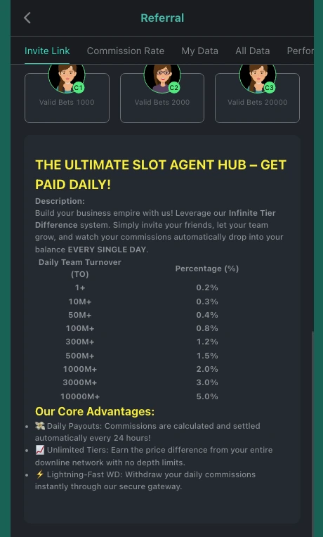 PK116 Game Referral Program system